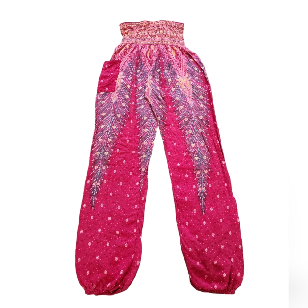 Raspberry Harem Aladdin Bohemian pants